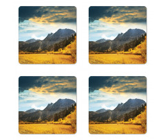 Mountain Grassland Sun Coaster Set Of Four