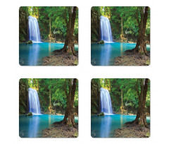 Asia Thailand Jungle Trees Coaster Set Of Four