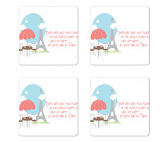 Scenery and Lettering Coaster Set Of Four