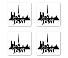 Paris and Cityscape Coaster Set Of Four