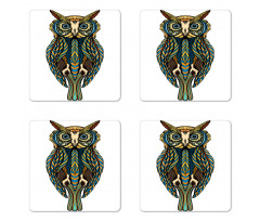 Bohemian Artwork Bird Coaster Set Of Four