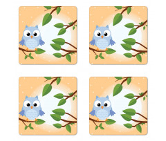 Creature on a Forest Tree Coaster Set Of Four