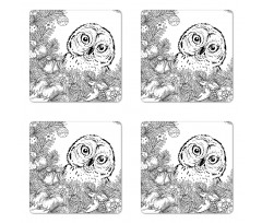 Christmas Theme Ornaments Coaster Set Of Four