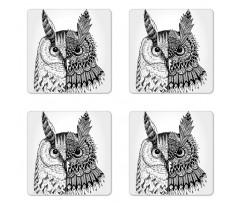 2 Animal Faces Design Coaster Set Of Four