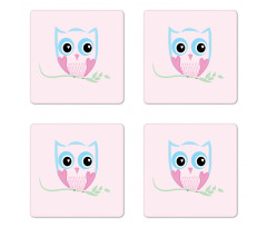 Forest Creature Doodle Coaster Set Of Four