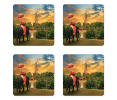 Pagoda in Ayuthaya Coaster Set Of Four