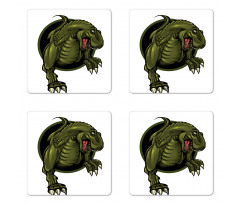 T-rex Animal Coaster Set Of Four