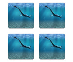 Aquatic Dinosaur Coaster Set Of Four