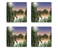 Dinosaur in the Jungle Coaster Set Of Four