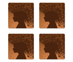 Autumnal Elements Hair Coaster Set Of Four