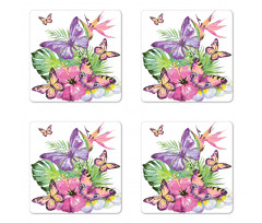 Tropic Butterflies Coaster Set Of Four