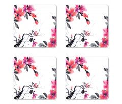 Spring Time Blooms Coaster Set Of Four