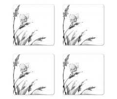 Butterfly on Plant Coaster Set Of Four