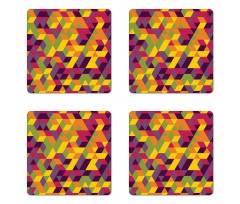 Modern Colorful Repetition Coaster Set Of Four