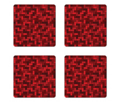 Rectangular Diagonal Zigzags Coaster Set Of Four