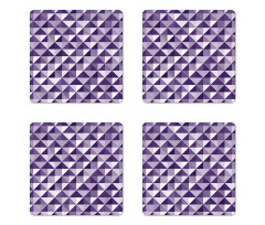 Monochrome Style Triangles Coaster Set Of Four