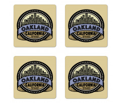 Round Symbolic Lettering Coaster Set Of Four