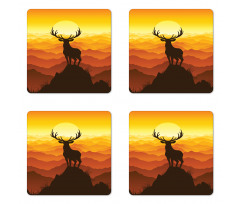 Wildlife Sunset Hill Coaster Set Of Four
