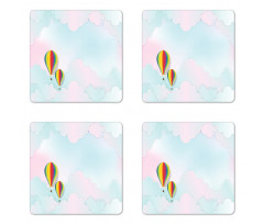 Dreamy Gradient Sky Coaster Set Of Four