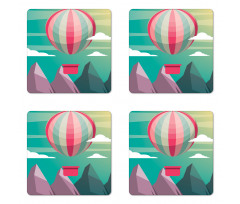 Polygonal Lines Coaster Set Of Four