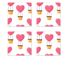 Heart Shaped Sky Coaster Set Of Four