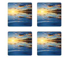 Tropical Vivid Scenery Coaster Set Of Four