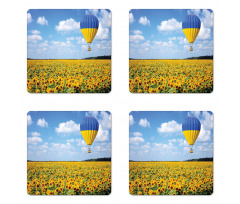 Sunflower Fields Coaster Set Of Four