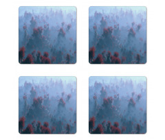 Autumn Trees in Mist Coaster Set Of Four