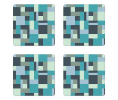 Modern Rectangular Shapes Coaster Set Of Four