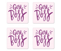 Motivational Feminine Art Coaster Set Of Four