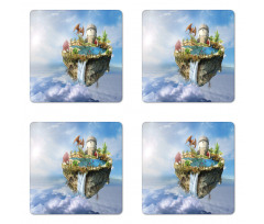 Dragon Castle Tower Coaster Set Of Four