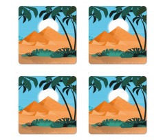 Desert and Pyramids Coaster Set Of Four