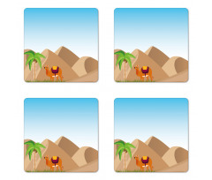 Sand Hills a Camel and a Tree Coaster Set Of Four