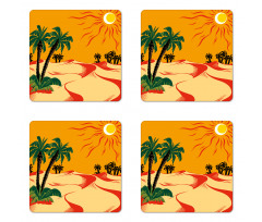 Wind Rippled Sand and Trees Coaster Set Of Four