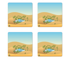 Sand Dunes Lake and Trees Coaster Set Of Four