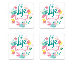 Floral Life Nature Coaster Set Of Four