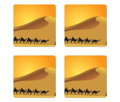 Camel Caravan Sahara Desert Coaster Set Of Four