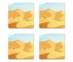 Little Camel on Desert Hills Coaster Set Of Four