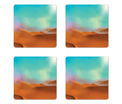 Fine Art Desert and Sky Scene Coaster Set Of Four