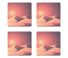 Warm Colors Sky and Desert Coaster Set Of Four