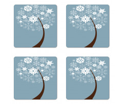 Snowflakes Formation Coaster Set Of Four