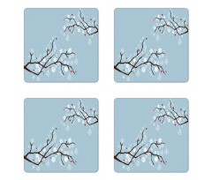 Snowflakes on Branches Coaster Set Of Four