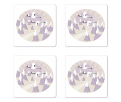 Red Crowned Cranes Flying Coaster Set Of Four