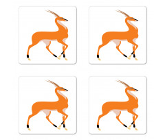 Side View Wildlife Animal Coaster Set Of Four