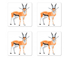 Thomson's Gazelle Cartoon Coaster Set Of Four