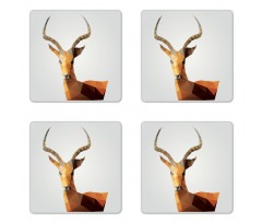 Low Poly Animal Portrait Coaster Set Of Four