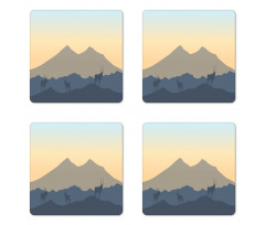 Hills with Open Sky Art Coaster Set Of Four