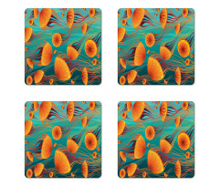 Tangerine Tones Animal Coaster Set Of Four