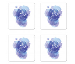 Abstract Paint Splash Coaster Set Of Four