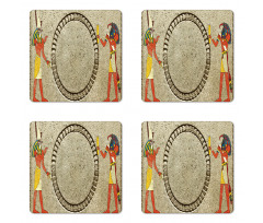 Ethnic Old Stone Coaster Set Of Four